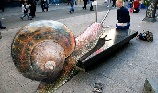 Julian Beever - Snail