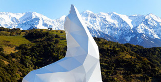 Ben Foster - Sculpture - Kekeno, 2011, Aluminium, epoxy automotive paint (arctic white)