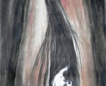 Ronni Ahmmed - Tale of a fairyman - 2004. Dry Pastel, 100cm x 60cm.
