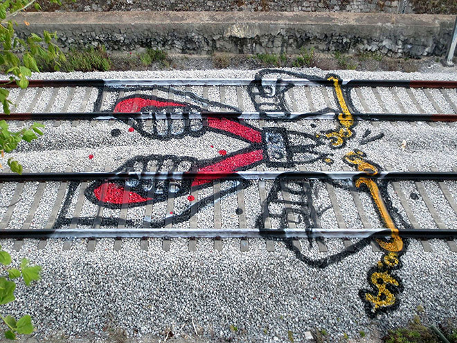 Railroad art, street art