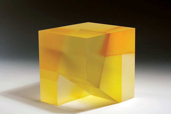 Segmentation, glass sculptures - Cube segmentation-missing block series, 2011
