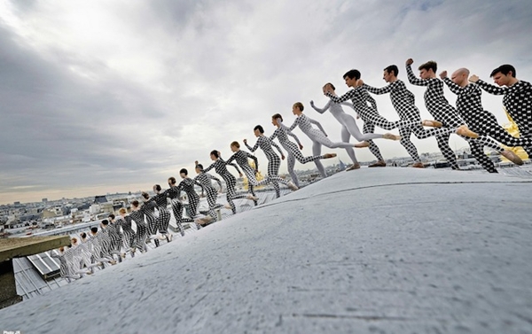 Dancers on the rooftop of the Opera Garnier, Paris