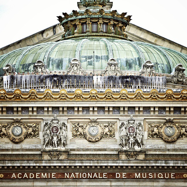 Dancers on the rooftop of the Opera Garnier, Paris