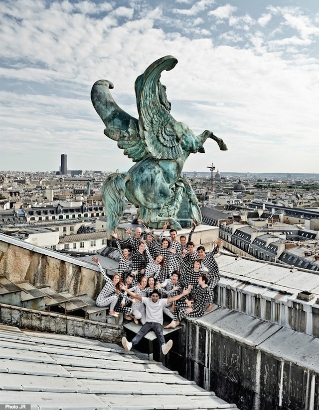 Dancers on the rooftop of the Opera Garnier, Paris