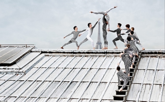 Dancers on the rooftop of the Opera Garnier, Paris
