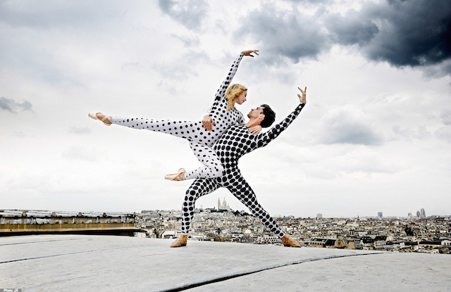 Dancers on the rooftop of the Opera Garnier, Paris