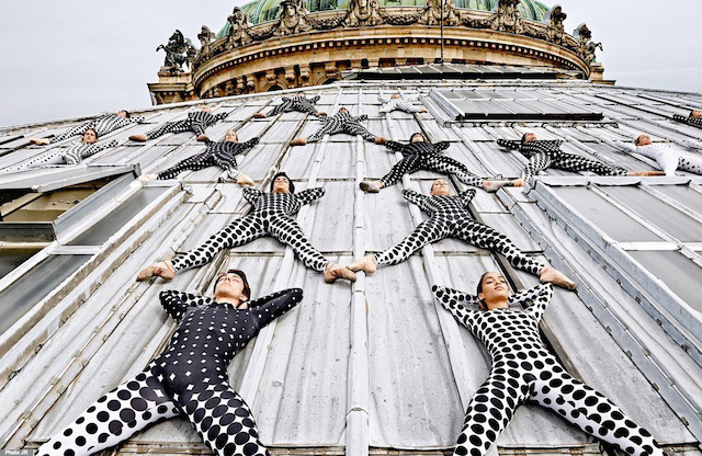 Dancers on the rooftop of the Opera Garnier, Paris