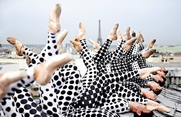 Dancers on the rooftop of the Opera Garnier, Paris