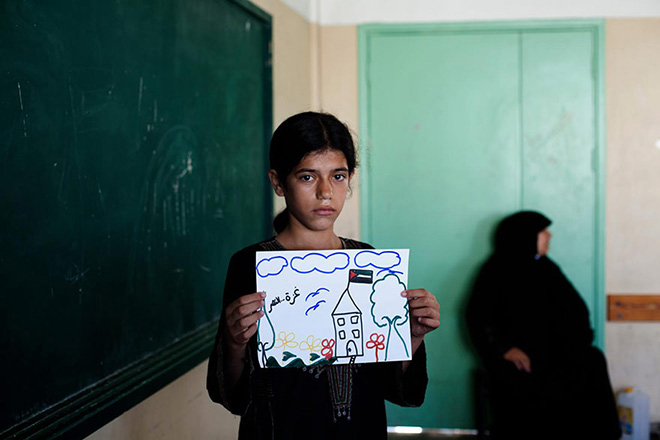 Il futuro nei disegni dei bambini di Gaza,  Aya Abu Asi - Image credits: Yosef © UNICEF/NYHQ2014-1440/d’Aki