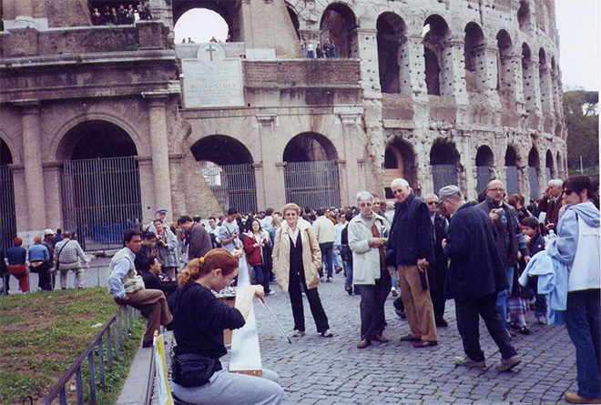 Natalia Paruz, Saw Lady, By the Coliseum, Rome, Italy, April 2004
