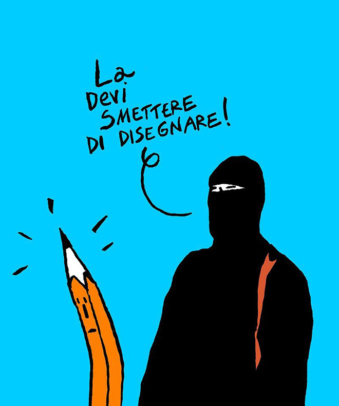 Gianluca Costantini, la satira non si spezza - Charlie Hebdo