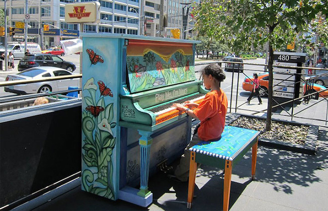 Street piano, Play me, Toronto, Canada, 2012