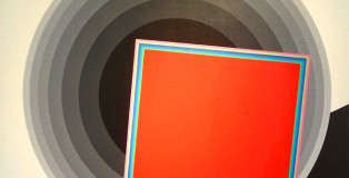 Eugenio Carmi - Ribellione, 1975, acrilici su tela, 116 x 116 cm, Collezione Stefano Veraldi, Milano