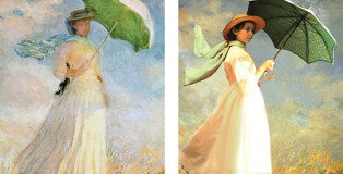 I quadri prendono vita - Giulia Iannilli interpreta "Donna con il parasole girata verso destra" di Claude Monet