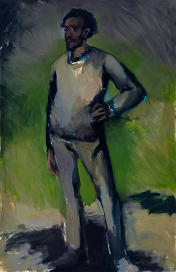 Lynette Yiadom-Boakye - 9am Jerez de la Frontera, 2010 Oil on canvas 204 x 134 cm Private Collection, US Courtesy of Corvi-Mora, London and Jack Shainman Gallery, New York 