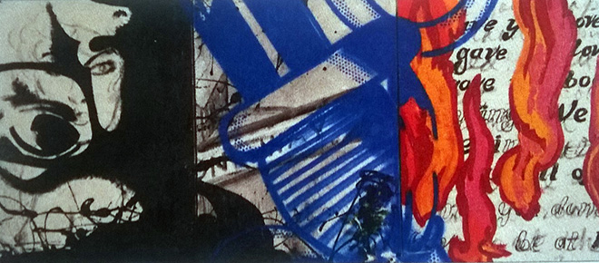 Crash (John Matros) - Untitled, 1984 - trittico, pittura spray su tela, cm 175x77 ogni elemento