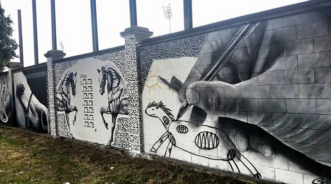 Street Players 2015 - Il murales più lungo d'Europa. Photo by Francesca Urbano