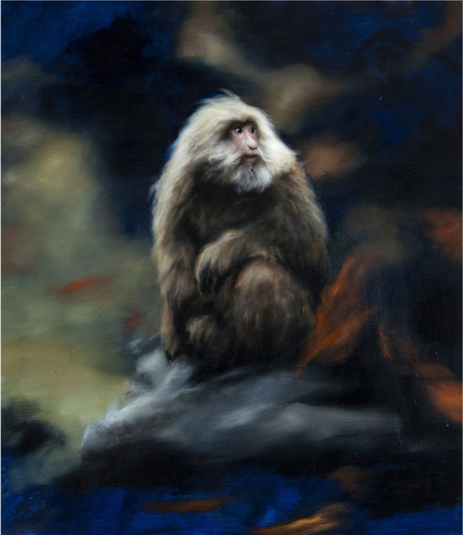 Hugo Wilson, Chaos Monkey II, 2015, Oil on prepared panel, 116x100x8 cm