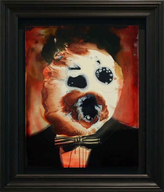Keith Tyson, Unnatural portrait, The Professor, 2015 - Mixed Media on Aluminium, 83,5x97 cm