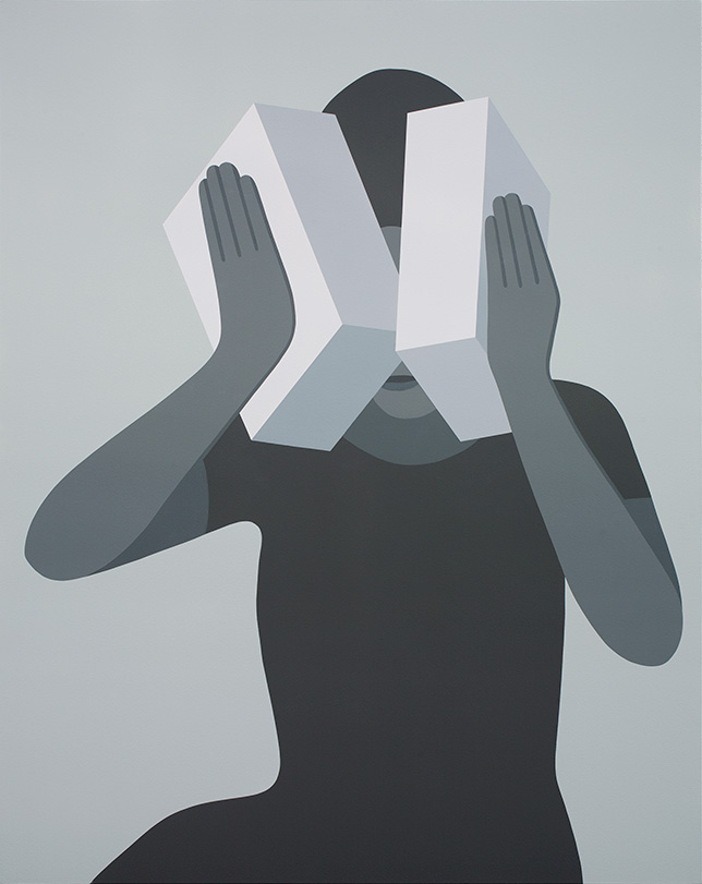 Geoff McFetridge - Listen to Architecture, Acrylic on canvas, 2015 - 60 x 48 inches