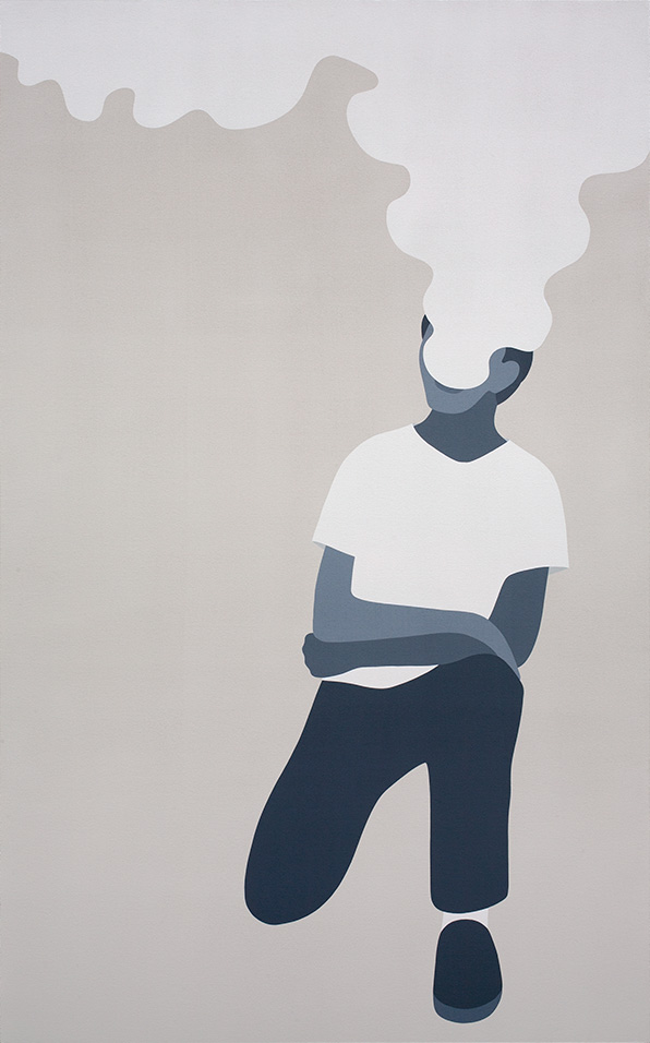 Geoff McFetridge - So Flat There is Nowhere to Sit, Acrylic on canvas, 2015 - 80 x 50 inches