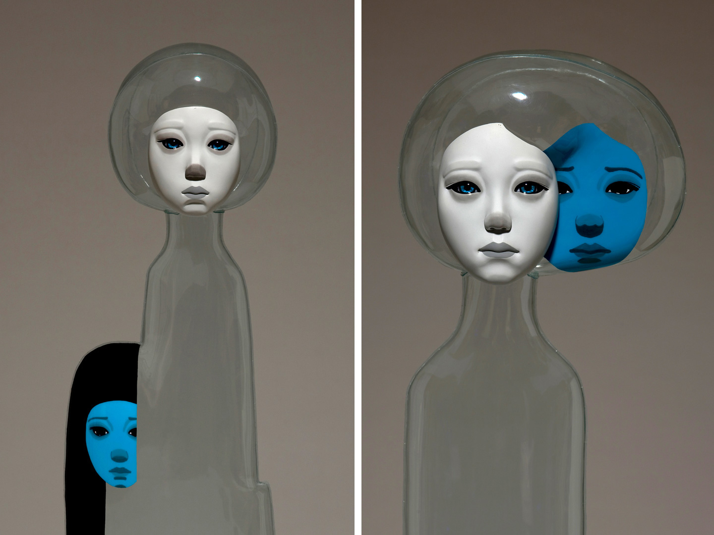 Jin Young Yu - Myself / Them, sculture trasparenti