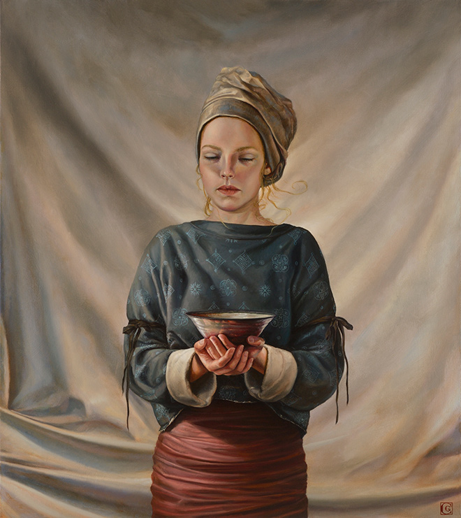 Claudia Giraudo - ”Io cerco un tesoro” , olio su tela,  90x80 cm, 2015