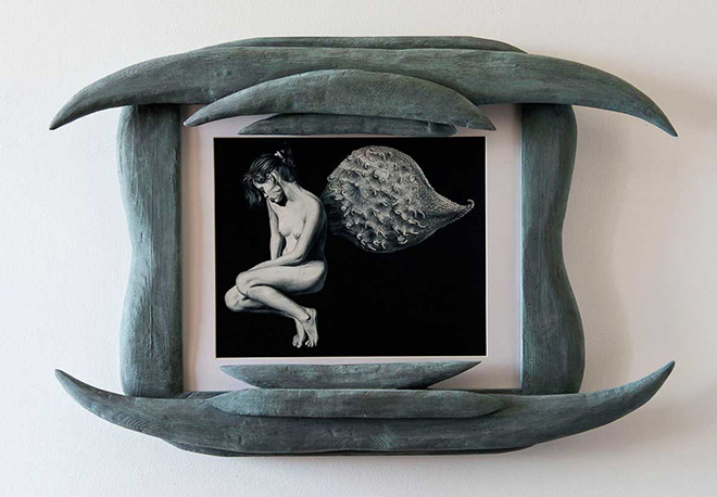 José Molina - Collezione “Beloved earth”, La cacciata dal paradiso, 2015 - Matita grassa su carta, 83,5 x 67 cm