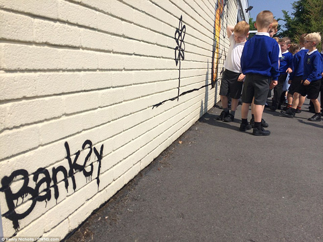 Banksy - Bridge Farm primary school, Bristol