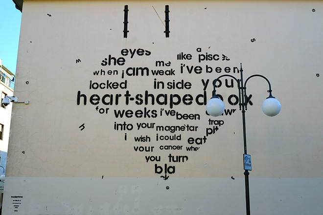 Opiemme - HEART-SHAPED BOX, murales Follonica