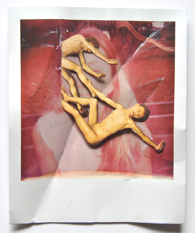 Alex Urso - L'Amour et la Violence. Serie di collages su foto polaroid, 2015