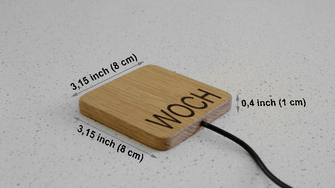 WOCH by PEDPAC - Wooden wireless phone charger