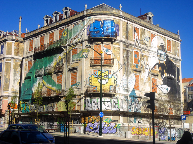 Ericailcane + Lucy Maclauchan - Picoas, Street art, Lisbona