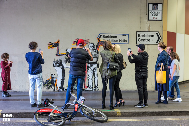 Banksy - Basquiat, Barbican Centre, London. photo credit: Mark Rigney for Hooked Blog 