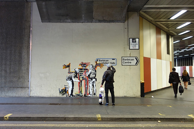 Banksy - Basquiat, Barbican Centre, London. photo credit: Patrick Nguyen for Arrested Motion