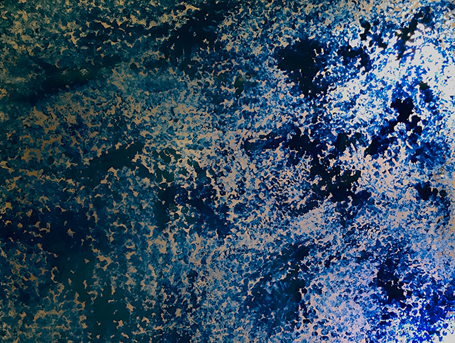 Stefano Frascarelli - Senza titolo, (blu e luce), cm 120x150, 2017