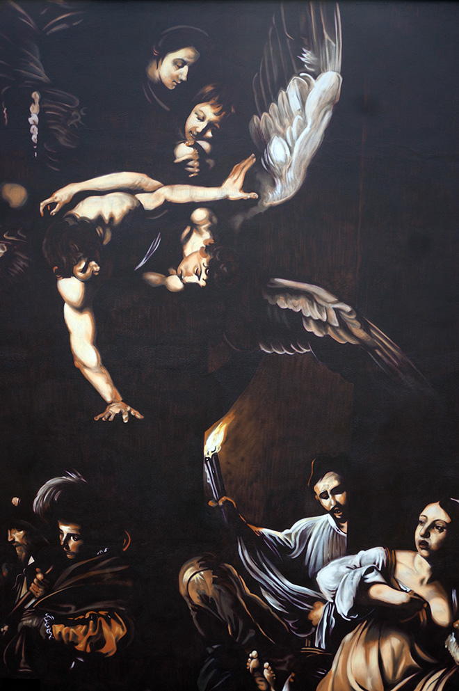Andrea Ravo Mattoni - Le Sette opere della Misericordia del Caravaggio, Policlinico Gemelli, Roma