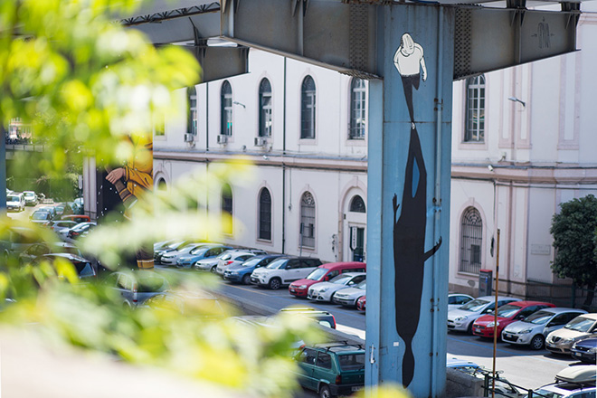 Alex Senna - Street art in Italia. Walk the Line, Sopraelevata Genova. Pictures by Stefano Zino