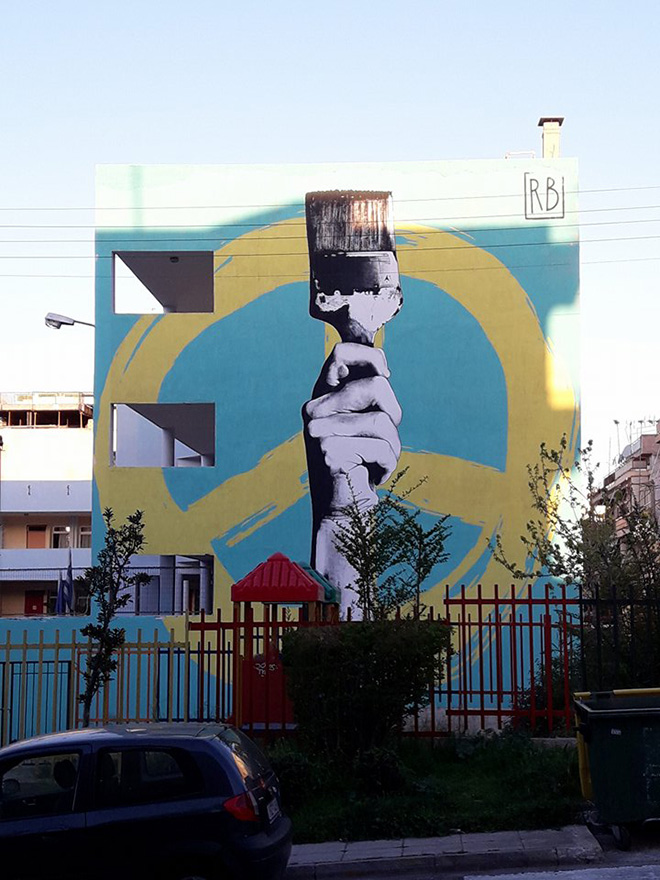 Riccardo Buonafede - EIRENE, Drapetsona, Atene, 2018 - Athens Street Art Festival