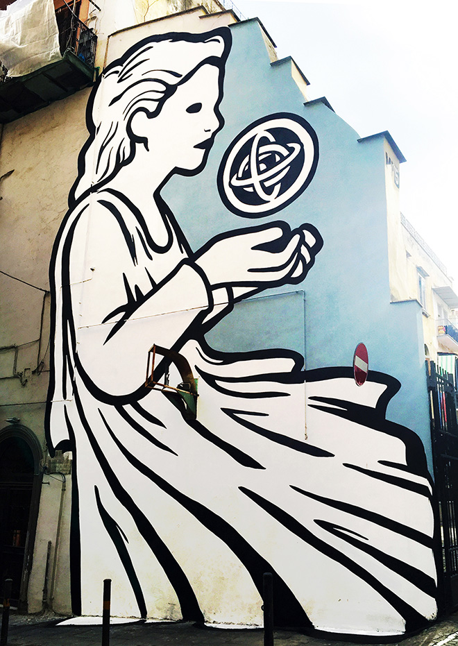 MP5 - Care of Knowledge, murale dedicato a Ipazia, Napoli, Quartieri Spagnoli, 2018