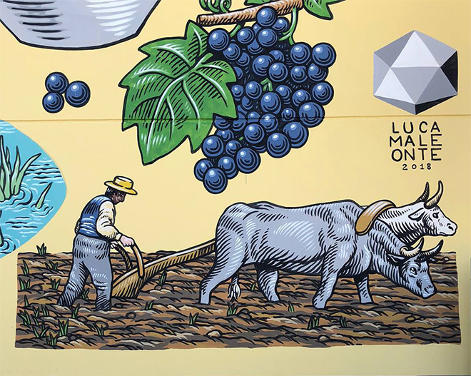 Lucamaleonte - Pastorale, murale a Rolo (RE), 2018