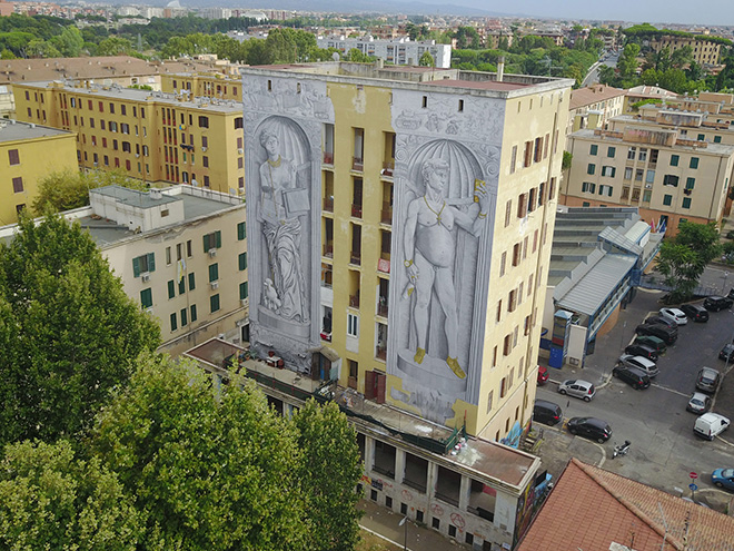 Blu - Roma: il nuovo murale al Quarticciolo Blu - Roma: il nuovo murale al Quarticciolo