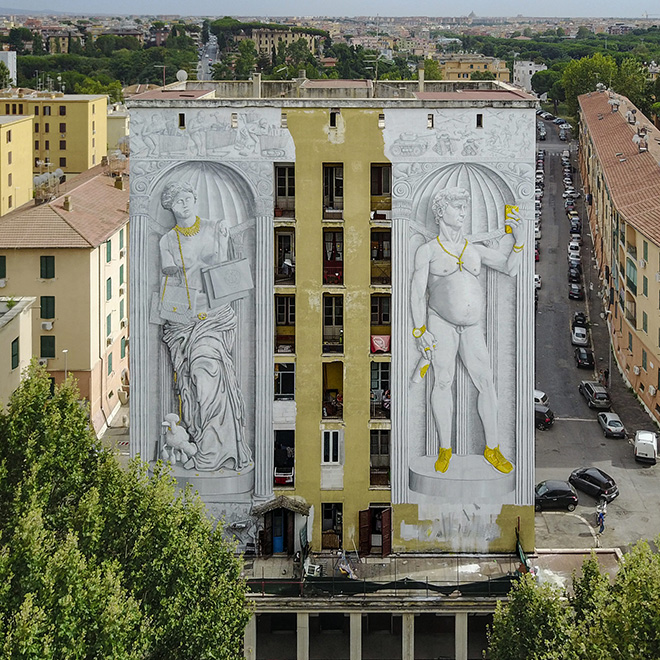 Blu - Roma: il nuovo murale al Quarticciolo Blu - Roma: il nuovo murale al Quarticciolo