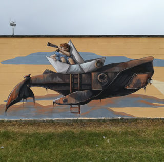 Alessandra Carloni - Manufactory Project, Comacchio (FE), Italy, 2018 Manufactory Project 2019 – Comacchio e la street art