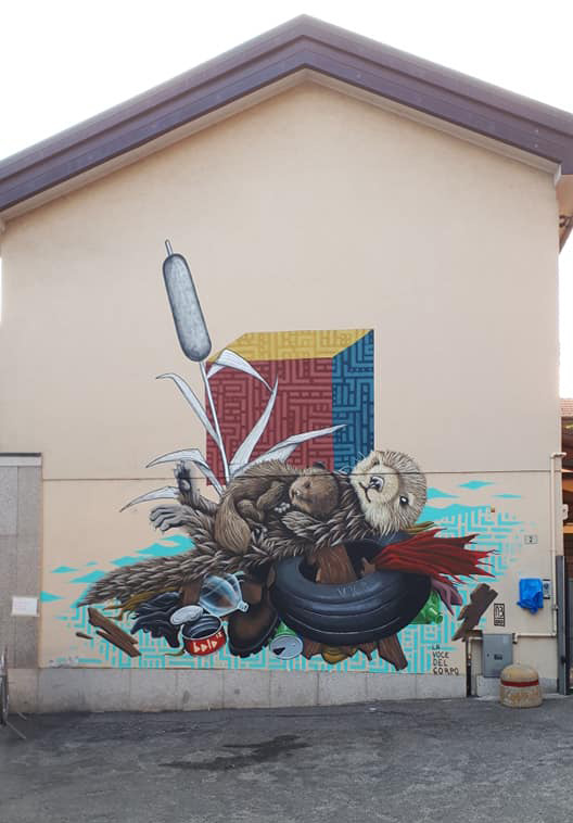 Alessio Bolognesi - Ottertrash, murale Osnago (MI)