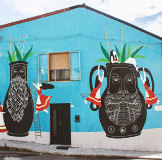 Kiki Skipi + Andrea Casciu - Festival della Resilienza, Macomer (NU), 2018. photo credit: Ilaria Giorgi Festival della Resilienza – Nuove Narrazioni attraverso la street art