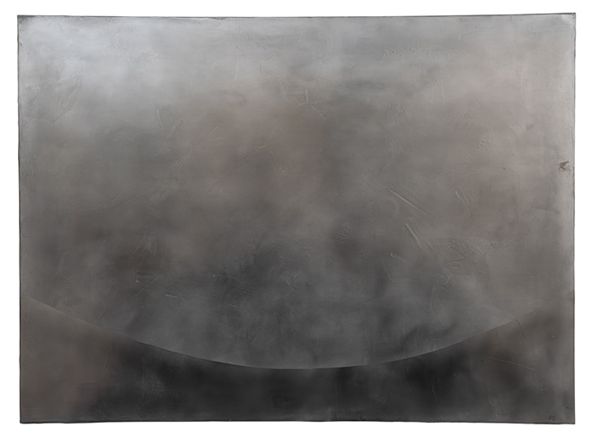 Sophie Reinhold - Untitled, 2018, 140 x 190 cm, graphit on marble powder on canvas