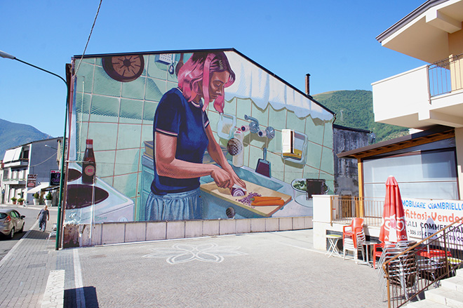 Dimitris Taxis - Preparing dinner, mural