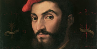 Sebastiano Luciani, detto Sebastiano del Pombo - [Venezia, 1485 c. - Roma, 1547], Ritratto di Ippolito de' Medici. governatore di Firenze e cardinale, 1530-31, olio su tavola di pioppo, cm 54,4 x 40,3.