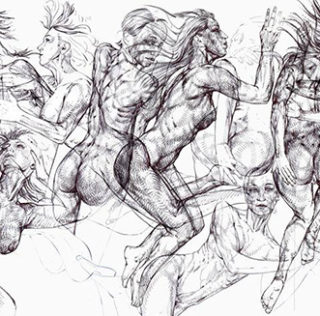 Giovanni Manzoni - Drawing Growing, live painting presso la Fabbrica del Vapore di Milano. Manzoni – Drawing – Growing